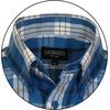 image:imageGioberti Mens Casual Plaid Button Down Short Sleeve Shirt1163  Royal  White