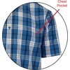 image:imageGioberti Mens Casual Plaid Button Down Short Sleeve Shirt1163  Royal  White