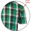 image:imageGioberti Mens Casual Plaid Button Down Short Sleeve Shirt1164  Green  White