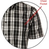 image:imageGioberti Mens Casual Plaid Button Down Short Sleeve Shirt632  Black Gradient
