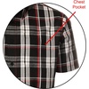 image:imageGioberti Mens Casual Plaid Button Down Short Sleeve Shirt724  Black  Red