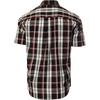 image:imageGioberti Mens Casual Plaid Button Down Short Sleeve Shirt724  Black  Red