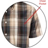image:imageGioberti Mens Casual Plaid Button Down Short Sleeve Shirt727b  Khaki  Navy