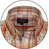 image:imageGioberti Mens Casual Plaid Button Down Short Sleeve Shirt761  Orange  White