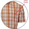 image:imageGioberti Mens Casual Plaid Button Down Short Sleeve Shirt761  Orange  White