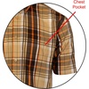 image:imageGioberti Mens Casual Plaid Button Down Short Sleeve Shirt778  Khaki  Orange