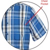 image:imageGioberti Mens Casual Plaid Button Down Short Sleeve Shirt918b  Bright Turquoise