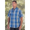 image:imageGioberti Mens Casual Plaid Button Down Short Sleeve Shirt918b  Bright Turquoise