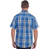 image:imageGioberti Mens Casual Plaid Button Down Short Sleeve Shirt918b  Bright Turquoise