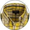 image:imageGioberti Mens Casual Plaid Button Down Short Sleeve Shirt924  Yellow  White