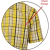 image:imageGioberti Mens Casual Plaid Button Down Short Sleeve Shirt924  Yellow  White