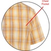 image:imageGioberti Mens Casual Plaid Button Down Short Sleeve Shirt973  Orange  Yellow