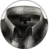 image:imageGioberti Mens Casual Plaid Button Down Short Sleeve Shirt978  Black  White  Gray