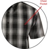 image:imageGioberti Mens Casual Plaid Button Down Short Sleeve Shirt978  Black  White  Gray
