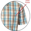 image:imageGioberti Mens Casual Plaid Button Down Short Sleeve Shirt995  Brown  Blue