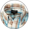 image:imageGioberti Mens Casual Plaid Button Down Short Sleeve Shirt995  Brown  Blue