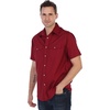 image:imageGioberti Mens Casual Western Solid Short Sleeve Shirt with Pearl SnapsBurgundy