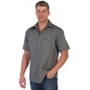 image:imageGioberti Mens Casual Western Solid Short Sleeve Shirt with Pearl SnapsGray