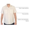 image:imageGioberti Mens Casual Western Solid Short Sleeve Shirt with Pearl SnapsIvory