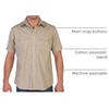 image:imageGioberti Mens Casual Western Solid Short Sleeve Shirt with Pearl SnapsKhaki