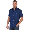 image:imageGioberti Mens Casual Western Solid Short Sleeve Shirt with Pearl SnapsNavy
