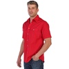 image:imageGioberti Mens Casual Western Solid Short Sleeve Shirt with Pearl SnapsRed