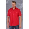 image:imageGioberti Mens Casual Western Solid Short Sleeve Shirt with Pearl SnapsRed