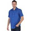 image:imageGioberti Mens Casual Western Solid Short Sleeve Shirt with Pearl SnapsRoyal Blue