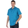 image:imageGioberti Mens Casual Western Solid Short Sleeve Shirt with Pearl SnapsTurquoise