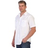 image:imageGioberti Mens Casual Western Solid Short Sleeve Shirt with Pearl SnapsWhite