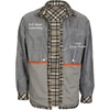 image:imageGioberti Mens Checkered Flannel Jacket With Velvet Underlining1089  Gray  Black  Orange Highlight