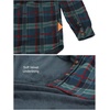 image:imageGioberti Mens Checkered Flannel Jacket With Velvet Underlining54  Dark Green  Red Highlight