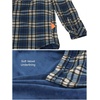 image:imageGioberti Mens Checkered Flannel Jacket With Velvet Underlining66  Gray  Royal Blue  Black