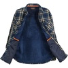 image:imageGioberti Mens Checkered Flannel Jacket With Velvet Underlining66  Gray  Royal Blue  Black