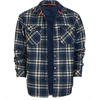 image:imageGioberti Mens Checkered Flannel Jacket With Velvet Underlining66  Gray  Royal Blue  Black