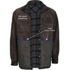 image:imageGioberti Mens Checkered Flannel Jacket With Velvet Underlining93  Navy  Gray  Royal Blue Contrast Line