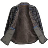 image:imageGioberti Mens Checkered Flannel Jacket With Velvet Underlining93  Navy  Gray  Royal Blue Contrast Line