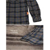 image:imageGioberti Mens Checkered Flannel Jacket With Velvet Underlining93  Navy  Gray  Royal Blue Contrast Line
