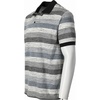image:imageGioberti Mens Club Stripe Polo Shirt  Short Sleeve Regular Fit Yarn DyeGray  Style 943