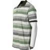 image:imageGioberti Mens Club Stripe Polo Shirt  Short Sleeve Regular Fit Yarn DyeHunter Green  Style 943