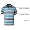 image:imageGioberti Mens Club Stripe Polo Shirt  Short Sleeve Regular Fit Yarn DyeNavy  Style 943