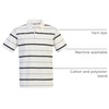 image:imageGioberti Mens Club Stripe Polo Shirt  Short Sleeve Regular Fit Yarn DyeWhite  Style 937
