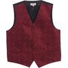 image:imageGioberti Mens Formal 4pc Paisley Vest Necktie Bowtie and Pocket SquareBurgundy B