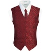 image:imageGioberti Mens Formal 4pc Paisley Vest Necktie Bowtie and Pocket SquareBurgundy B