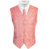 image:imageGioberti Mens Formal 4pc Paisley Vest Necktie Bowtie and Pocket SquareCoral B