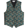 image:imageGioberti Mens Formal 4pc Paisley Vest Necktie Bowtie and Pocket SquareGreen  Gold