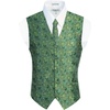 image:imageGioberti Mens Formal 4pc Paisley Vest Necktie Bowtie and Pocket SquareGreen B