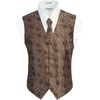 image:imageGioberti Mens Formal 4pc Paisley Vest Necktie Bowtie and Pocket SquareKhaki