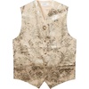 image:imageGioberti Mens Formal 4pc Paisley Vest Necktie Bowtie and Pocket SquareMetallic Beige Gold