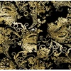 image:imageGioberti Mens Formal 4pc Paisley Vest Necktie Bowtie and Pocket SquareMetallic Black  Gold